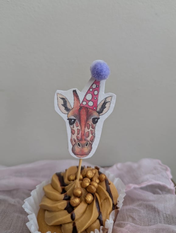 Giraffe Birthday Cake Toppers