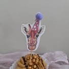 Giraffe Birthday Cake Toppers