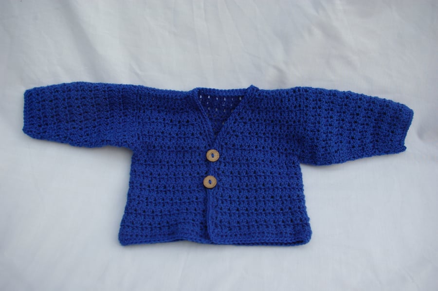 Baby Cardigan Crochet in Blue
