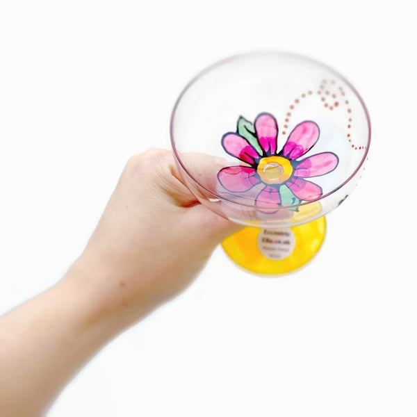 Spring Flower and Bee Champagne Dome or Tealight Holder