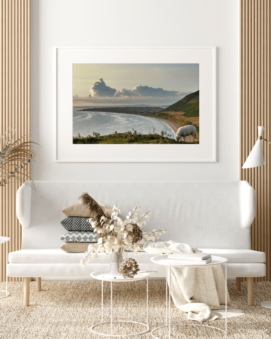 Llangennith Bay View Photograph Wall Hanging Art 