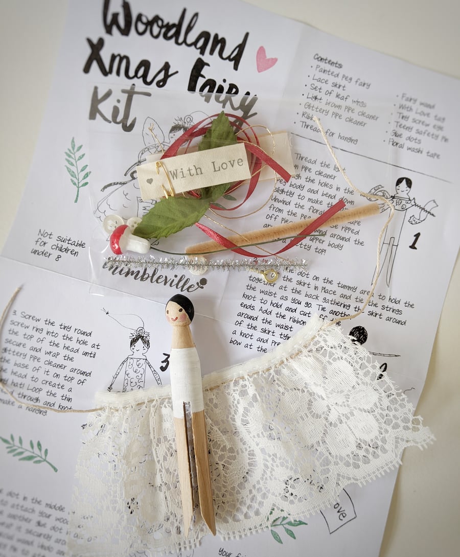 Woodland Xmas Fairy Kit Hanging Decoration