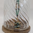 Painted Glass Focal Bead Set with Wirework