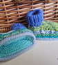 Baby Boy's Hand Knitted Booties 3-6 months size  - Image 3