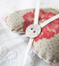 SET OF 3 LAVENDER BAGS - HAND EMBROIDERED  HEART SHAPED - Image 3