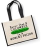 Busier Than A Cucumber In A Women's Prison Large Shopper Canvas Bag Rude Funny  - Image 2
