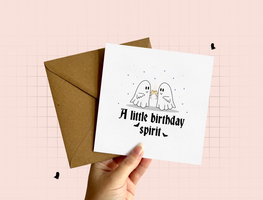 Ghost Birthday Card, Funny Pun Birthday Card, Spooky Birthday Card.