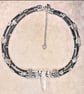 Labradorite and Quartz, Navy seed beads Layered Choker Night Spell - Image 2