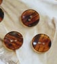 15mm 24L Tortoise Shell (polyester) x 6 Buttons - Image 3