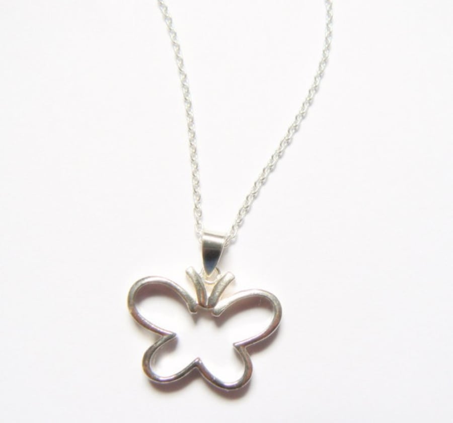 Sterling Silver Butterfly Pendant