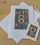 A6 Blank 'Hearts' Card & Gift Tag