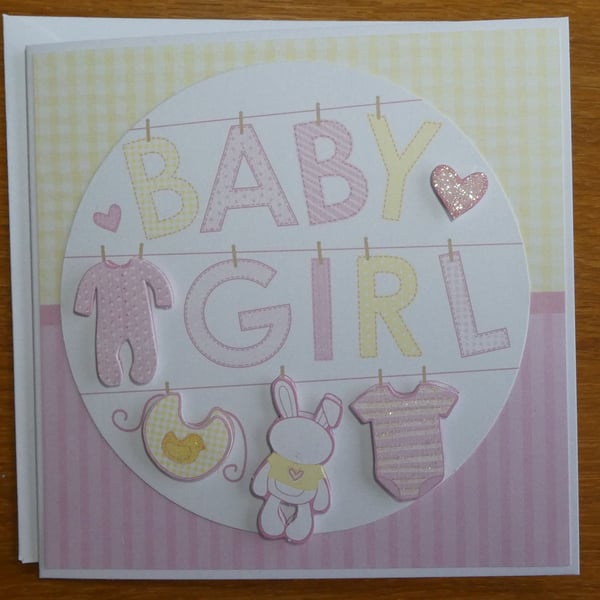 Baby Girl New Baby Card