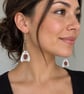 Handmade Autumn Jumper Dangle Earrings with acorn detail