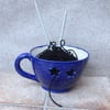 Yarn bowl knitting or crochet wool hand thrown pottery ceramic