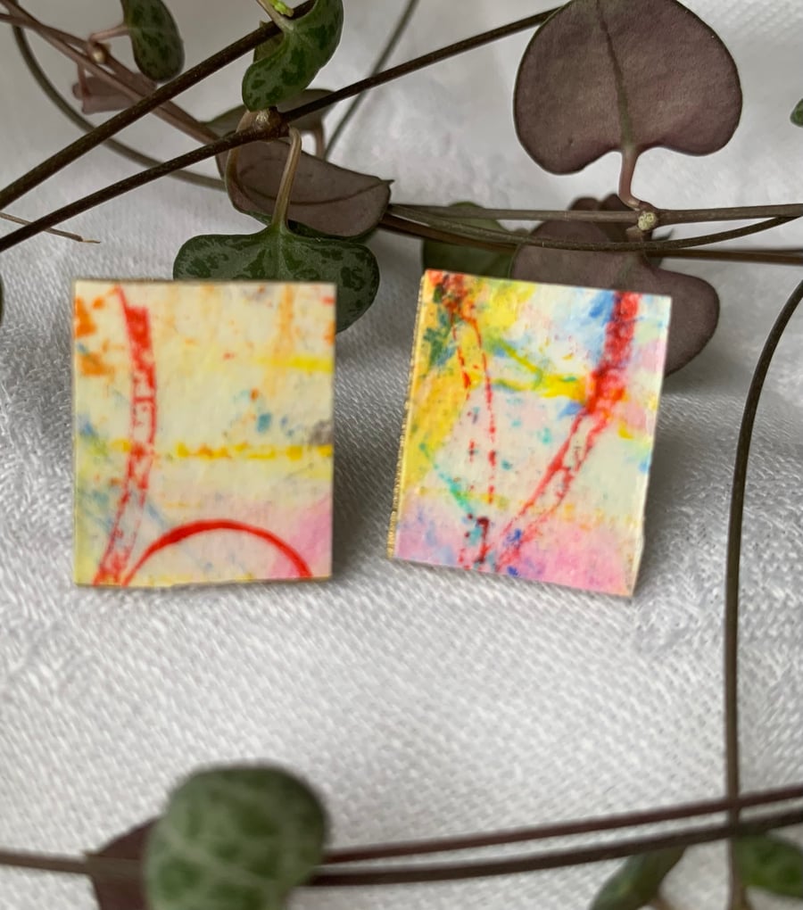 Stainless steel post earrings 