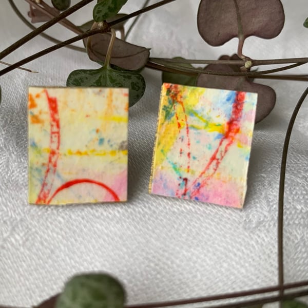 Stainless steel post earrings 