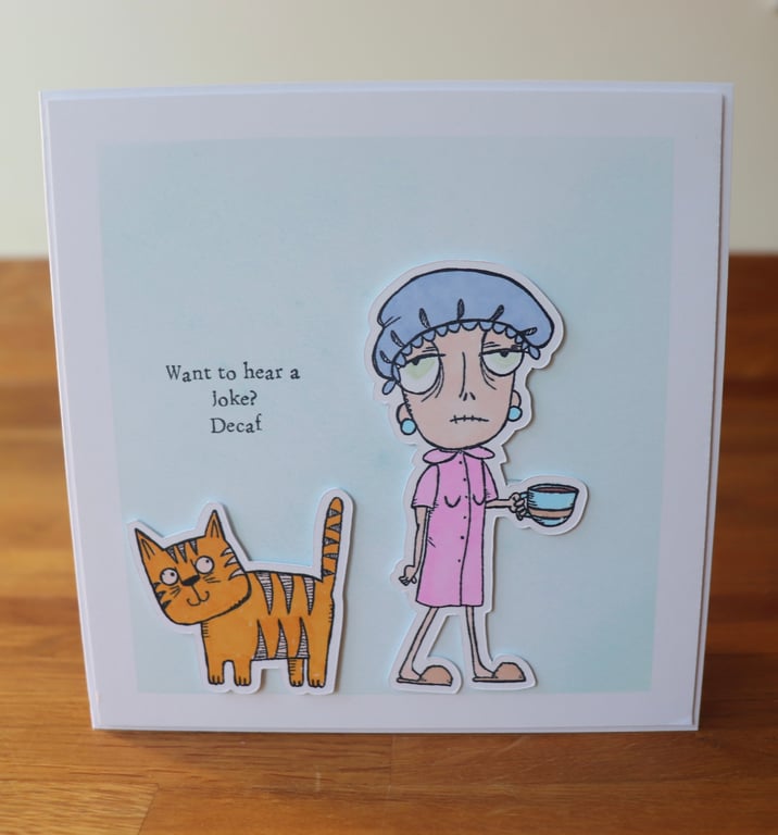 Morning Coffee with the cat.