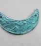 Jade Green Celtic Ceramic Crescent Bib Pendant - Image 2