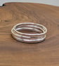 Hammered Sterling Silver Stacking Ring: Skinny Midi Ring - Image 9