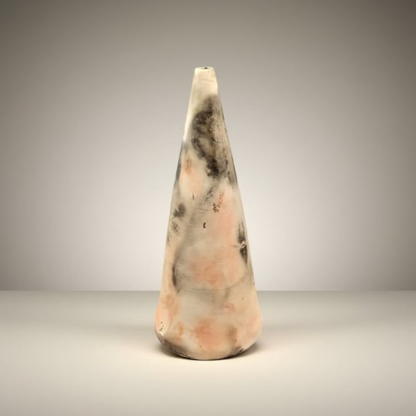 Earthenware saggar fired decorative bottle 