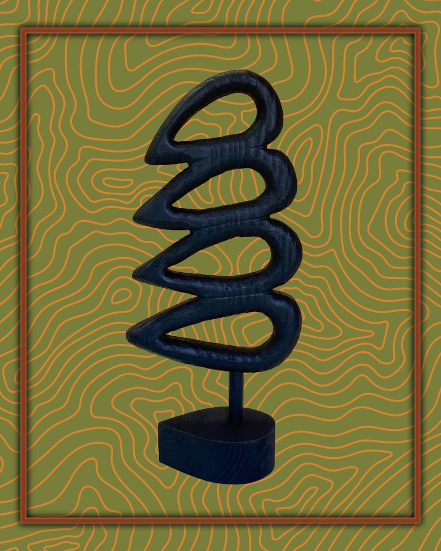 "Totem" - abstract wooden sculpture 