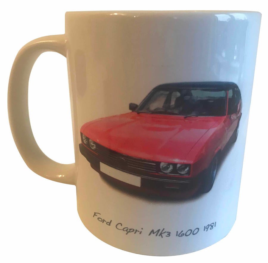 Ford Capri Mk3 1699 1981 - 11oz Ceramic Mug for the Enthusiast
