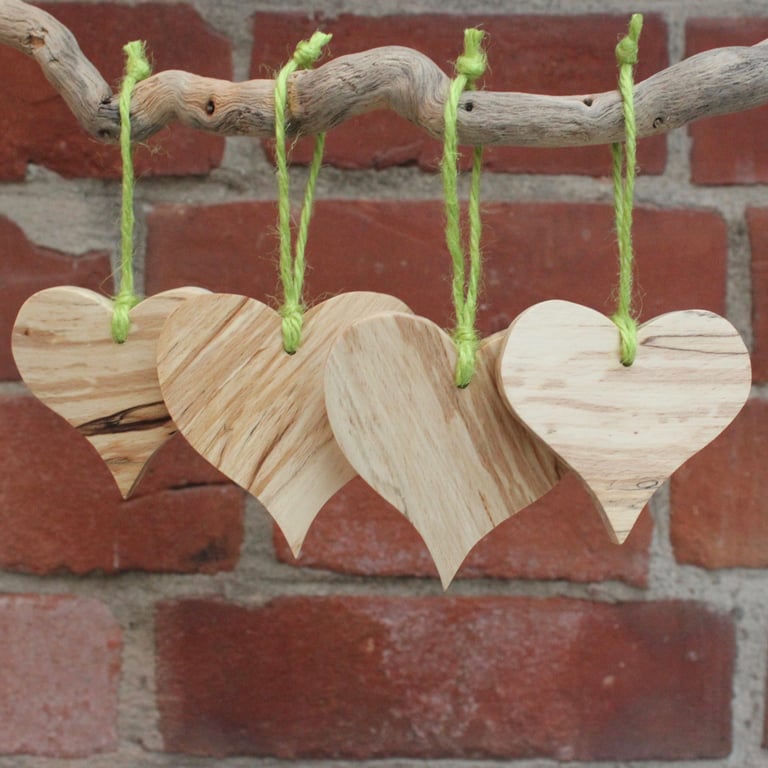 Spalted beech hearts