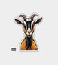 Funny Novelty Vinyl Sticker - Grumpy Goat