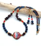 Lapis Lazuli & Garnet Necklace With Swarovski® Crystals, Summer Seconds Sale
