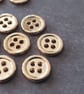 10mm 16L Reversible blouse button Gold (light weight) - Image 5