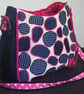 Dots and Dashes Navy and Pink Handbag  - Image 3