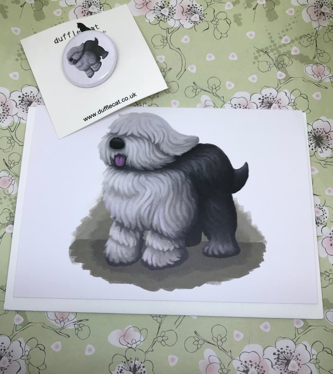 Animal Blank Greeting Card and Badge Set