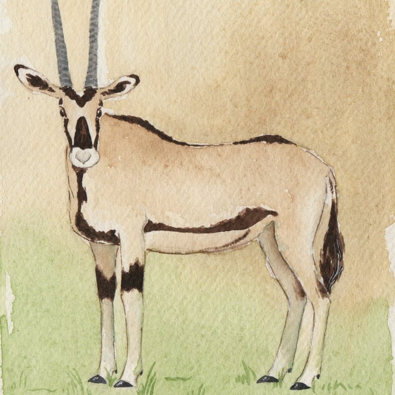 Oryx Original Watercolour Painting