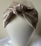 Ingrid - Coco Mink 40s Style Bridal Turban Headband 