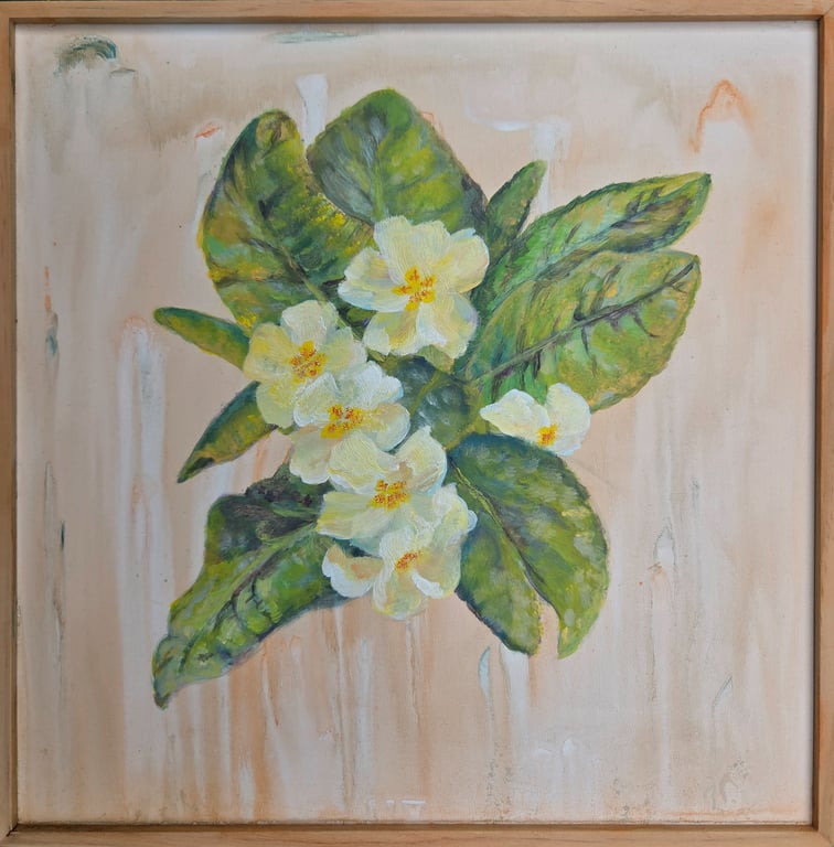 Wild Primrose Acrylic Painting
