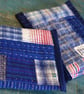 Indigo Patchwork Travel Pouch – Passport & Essentials, Fabric Zipper Pouch - Image 4