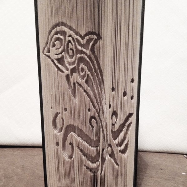 Tribal Dolphin CUT & FOLD Book Folding Pattern - EMAILED PDF PATTERN