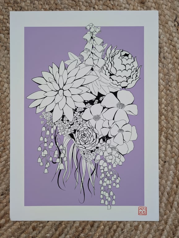 Contemporary Bouquet A3 Print
