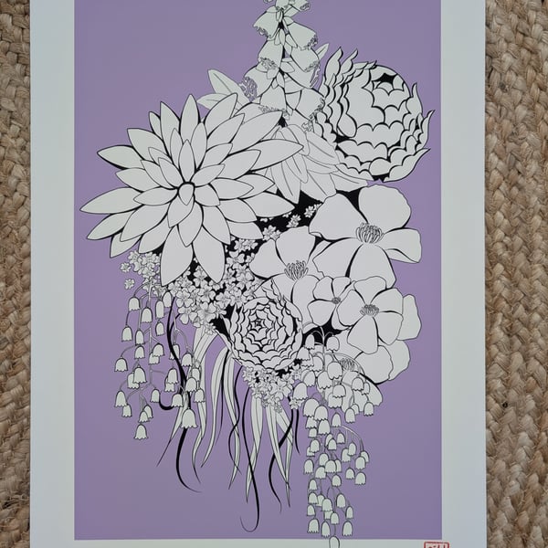 Contemporary Bouquet A3 Print