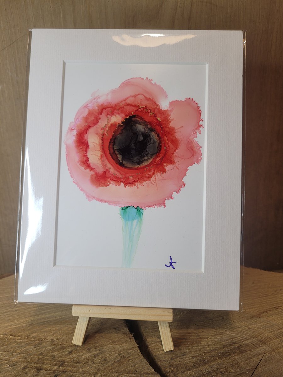 Poppy Alcohol Ink Painting