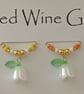 Lily of the Valley Flower Wine Glass Charms set of 6