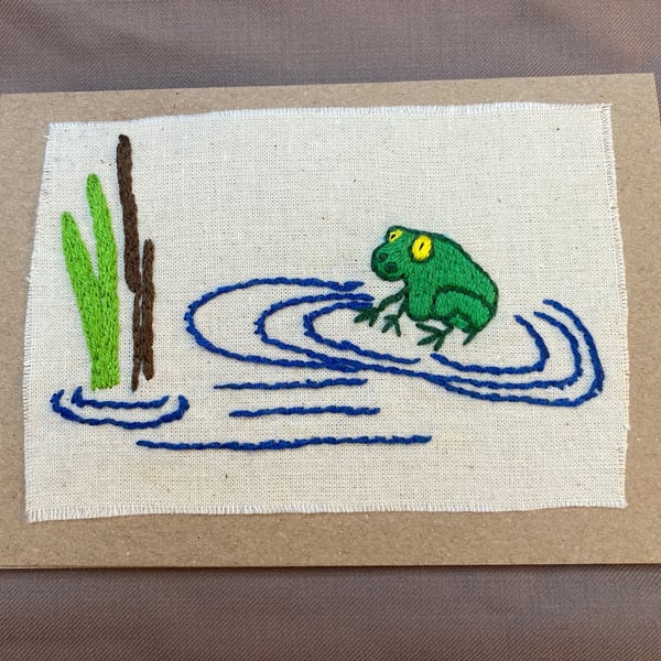 Friendly frog card.