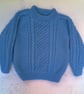 Cable Pattern Child's Jumper with Round Neck, Children's Clothes, Winter Jumper