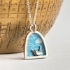 Tweet necklace blue cloud