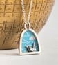 Tweet necklace blue cloud