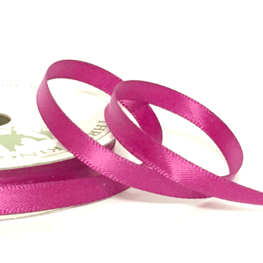 10mm Fuchsia Satin Ribbon