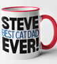 Personalised TEXT Name - Best CAT Dad Ever Mug - Personalised Gift Present - Image 7
