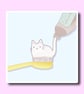 Holographic Funny Cat Toothpaste Sticker