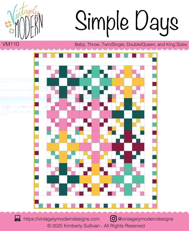 PDF Quilt Pattern - Simple Days by Vintagely Modern