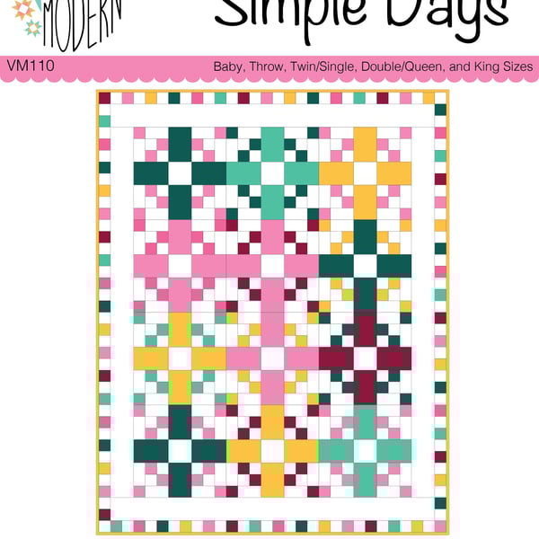 PDF Quilt Pattern - Simple Days by Vintagely Modern